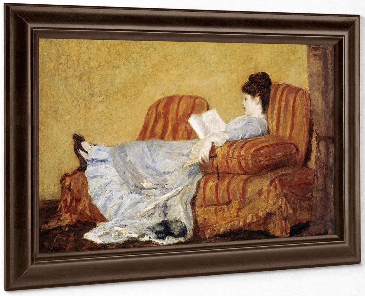Young Lady Reading By Mary Cassatt Fine Art Print