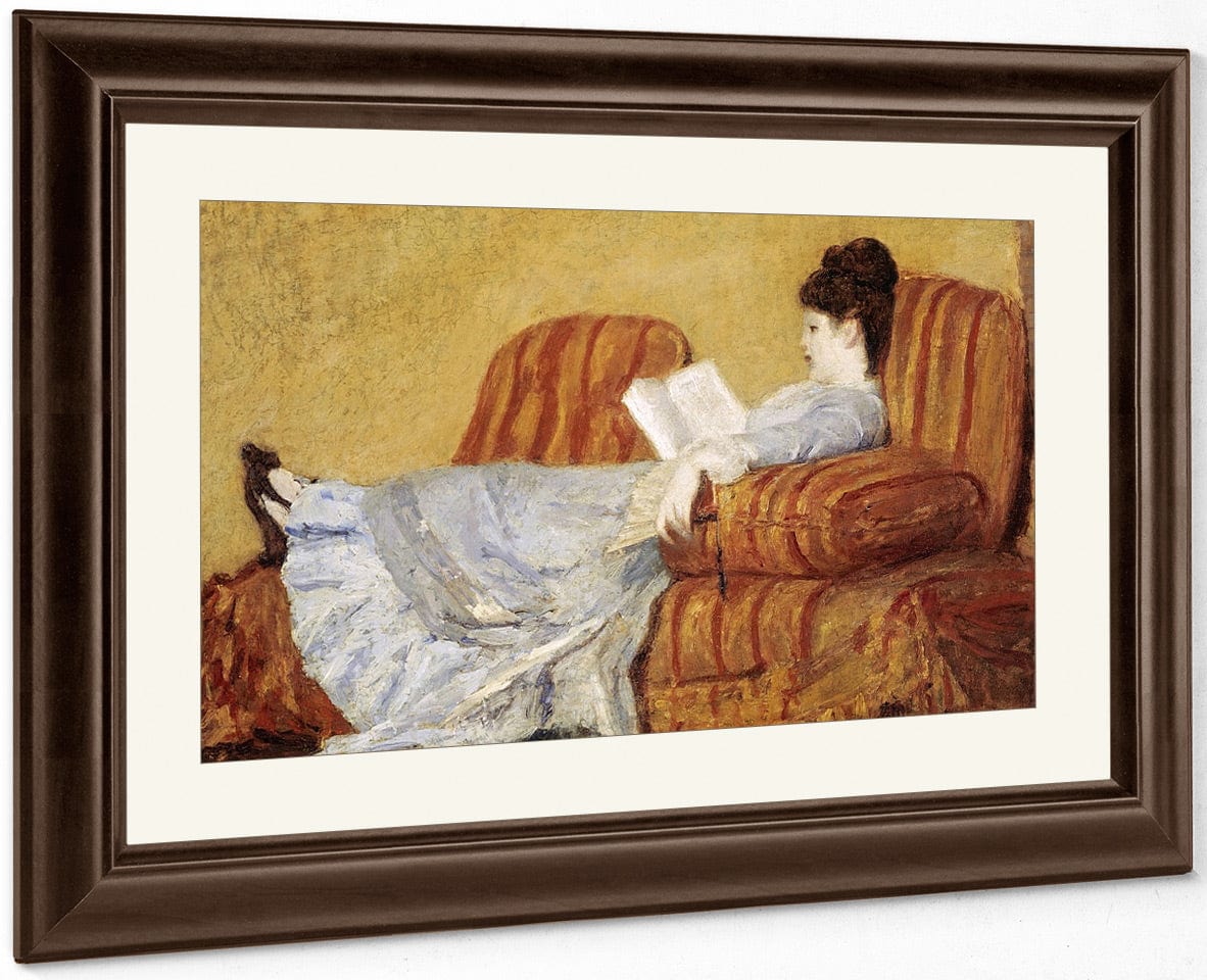 Young Lady Reading By Mary Cassatt Fine Art Print