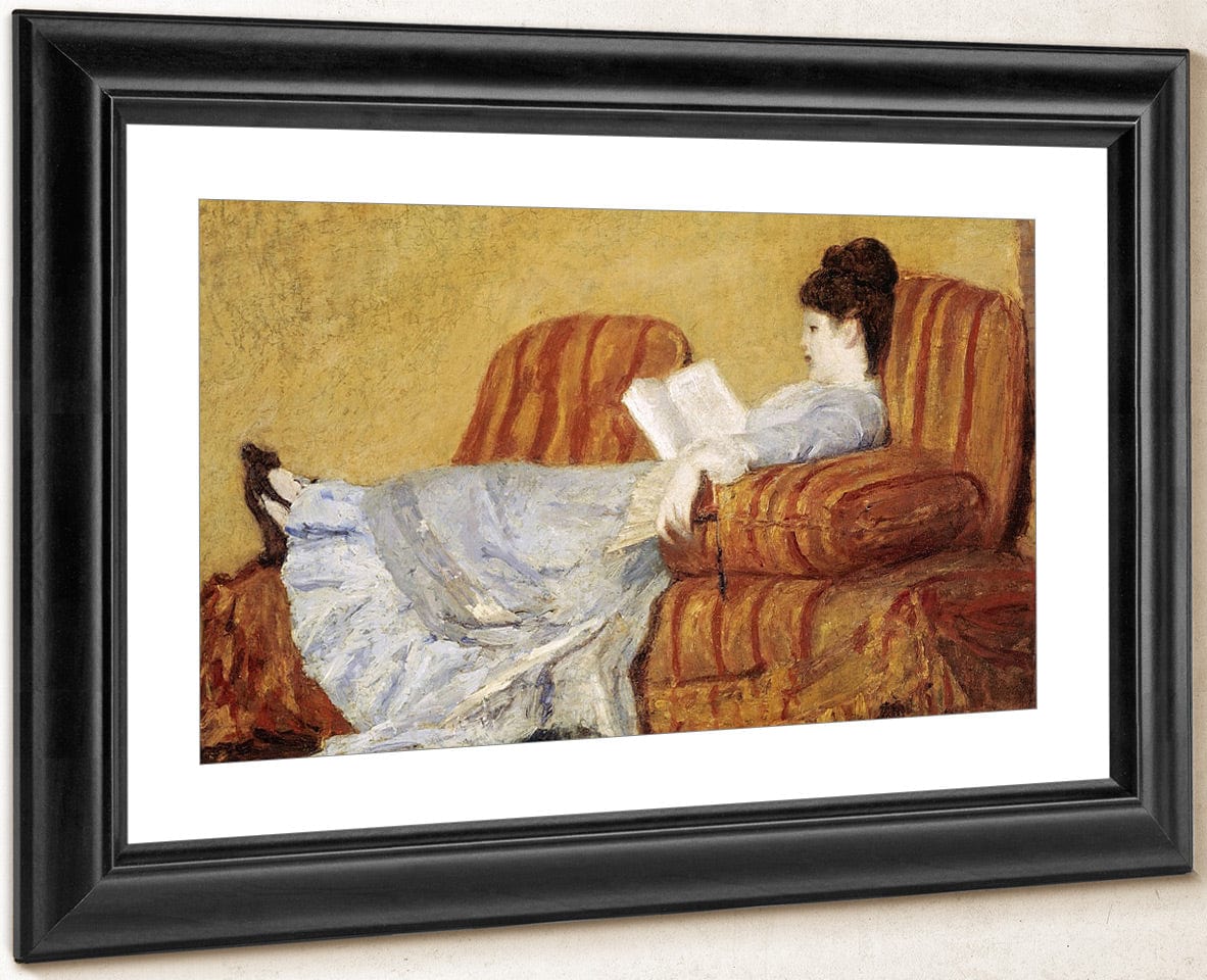 Young Lady Reading By Mary Cassatt Fine Art Print