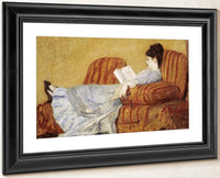 Young Lady Reading By Mary Cassatt Fine Art Print