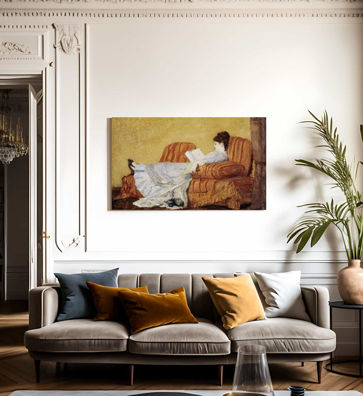 Young Lady Reading By Mary Cassatt Fine Art Print