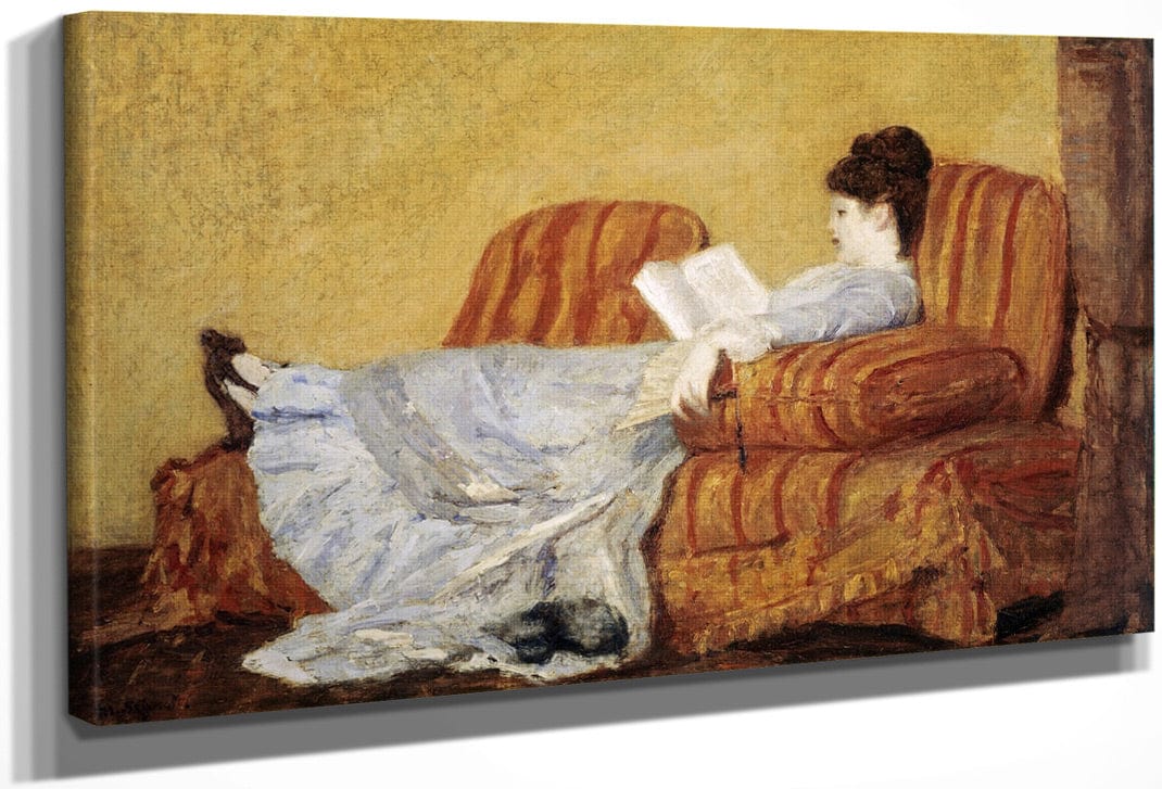 Young Lady Reading By Mary Cassatt Fine Art Print