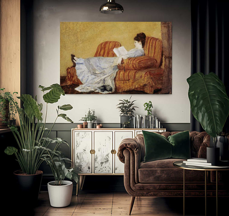 Young Lady Reading By Mary Cassatt Fine Art Print