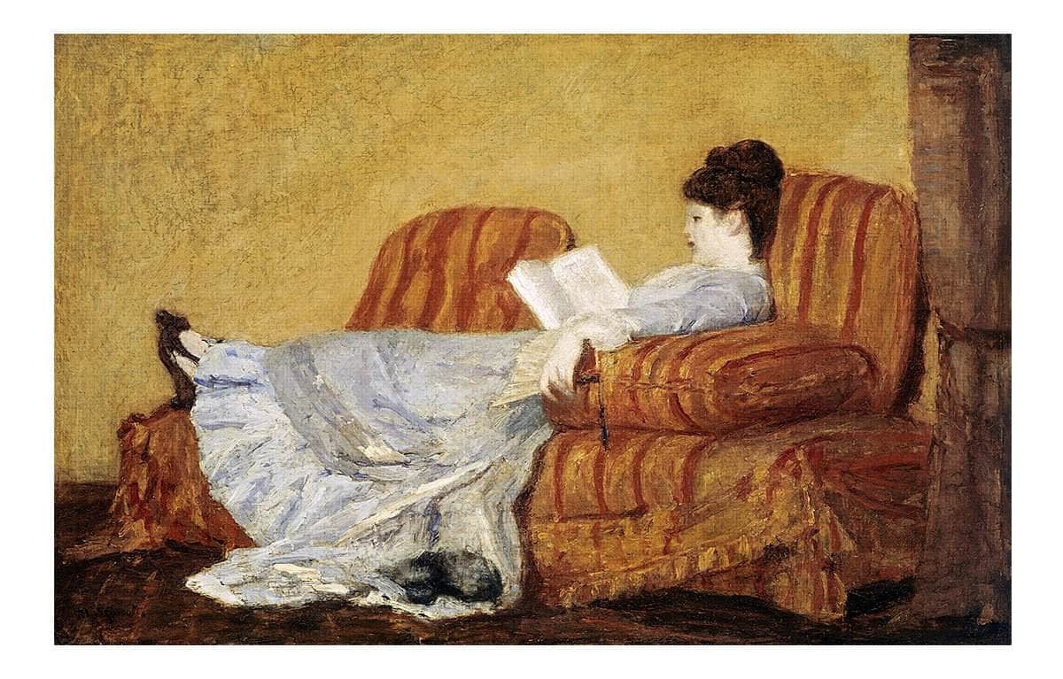 Young Lady Reading By Mary Cassatt Fine Art Print Fine Art Print