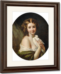 Young Lady With A Dove By Karl Ouren Fine Art Print