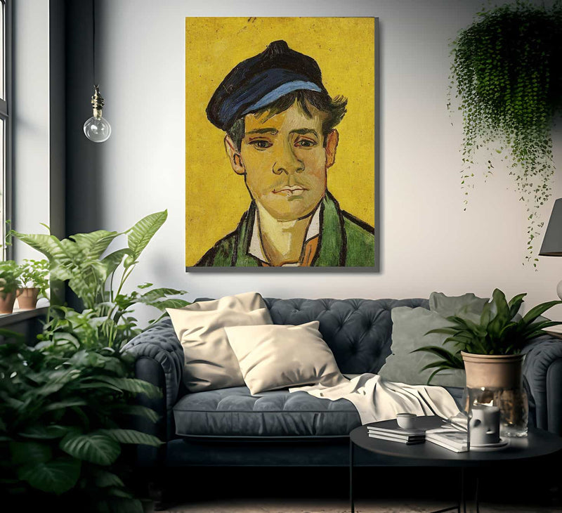 Young Man With A Hat By Vincent Van Gogh Fine Art Print