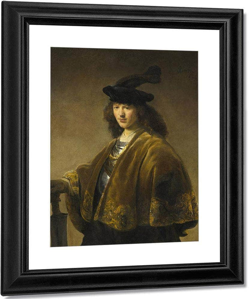 Young Man With A Sword By Rembrandt Fine Art Print
