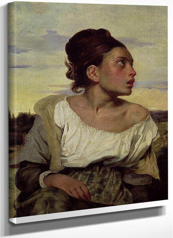 Young Orphan In The Cemetery By Ferdinand Victor Eugene Delacroix Fine Art Print