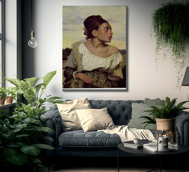 Young Orphan In The Cemetery By Ferdinand Victor Eugene Delacroix Fine Art Print