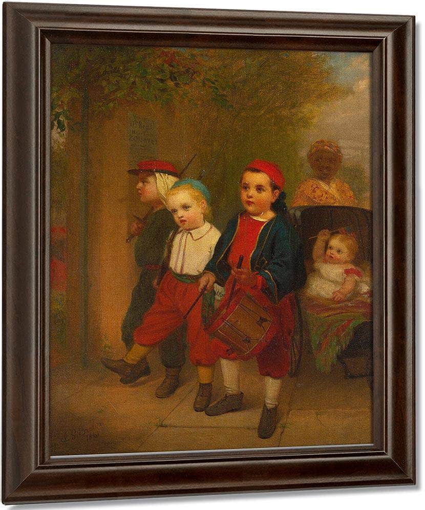 Young Recruits By John George Brown Fine Art Print