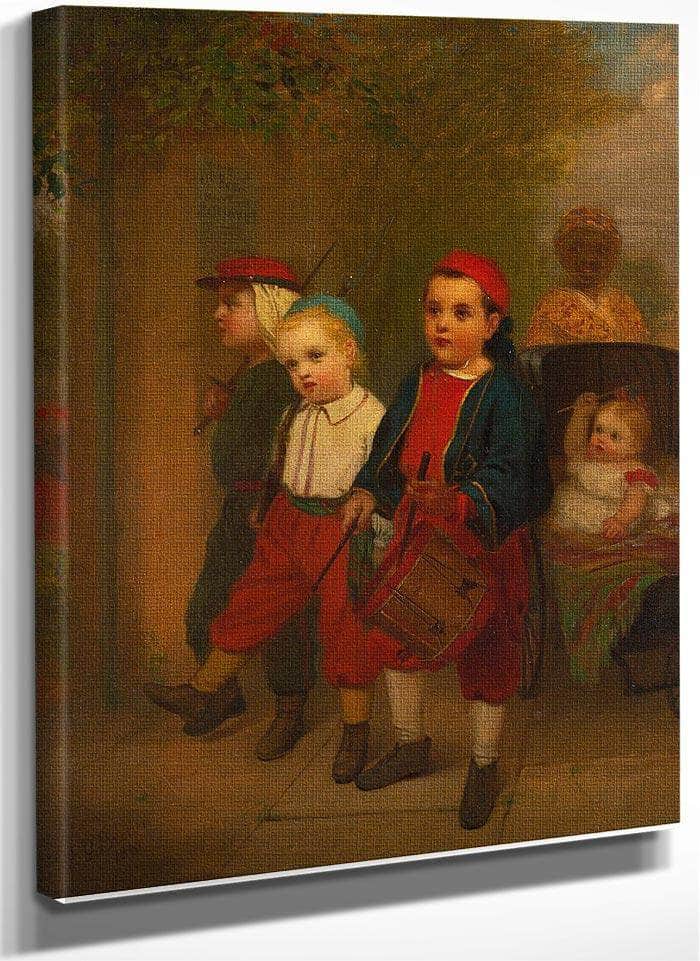 Young Recruits By John George Brown Fine Art Print