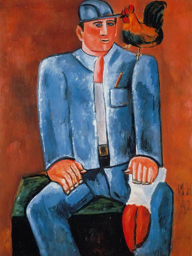 Young Seadog With Friend Billy By Marsden Hartley Fine Art Print