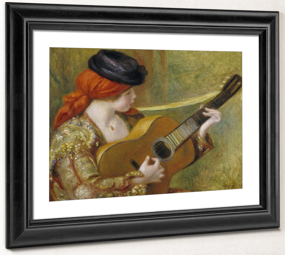 Young Spanish Woman With A Guitar (Jeune Espagnole Jouant De La Guitare) By Pierre Auguste Renoir Fine Art Print