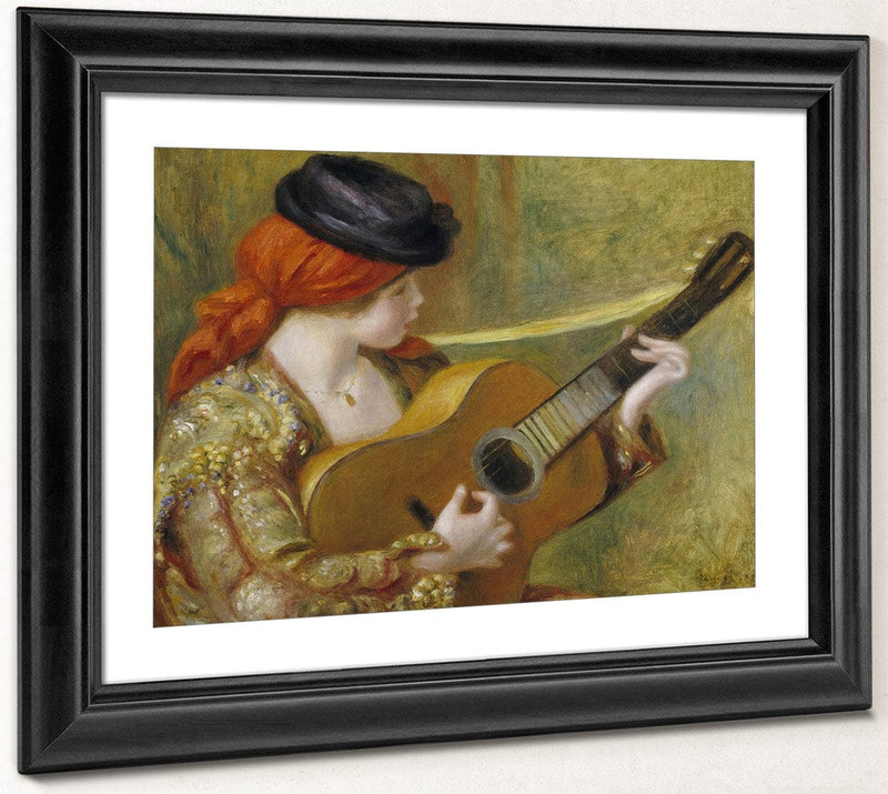Young Spanish Woman With A Guitar (Jeune Espagnole Jouant De La Guitare) By Pierre Auguste Renoir Fine Art Print