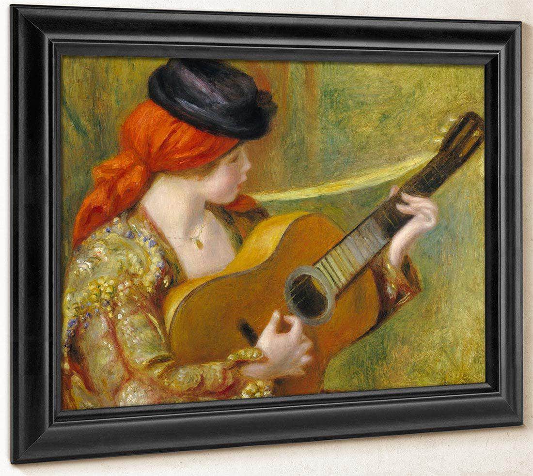 Young Spanish Woman With A Guitar Pierre Auguste Renoir Fine Art Print