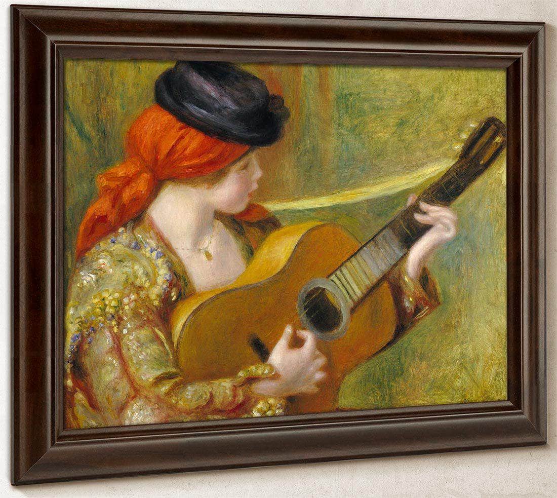 Young Spanish Woman With A Guitar Pierre Auguste Renoir Fine Art Print