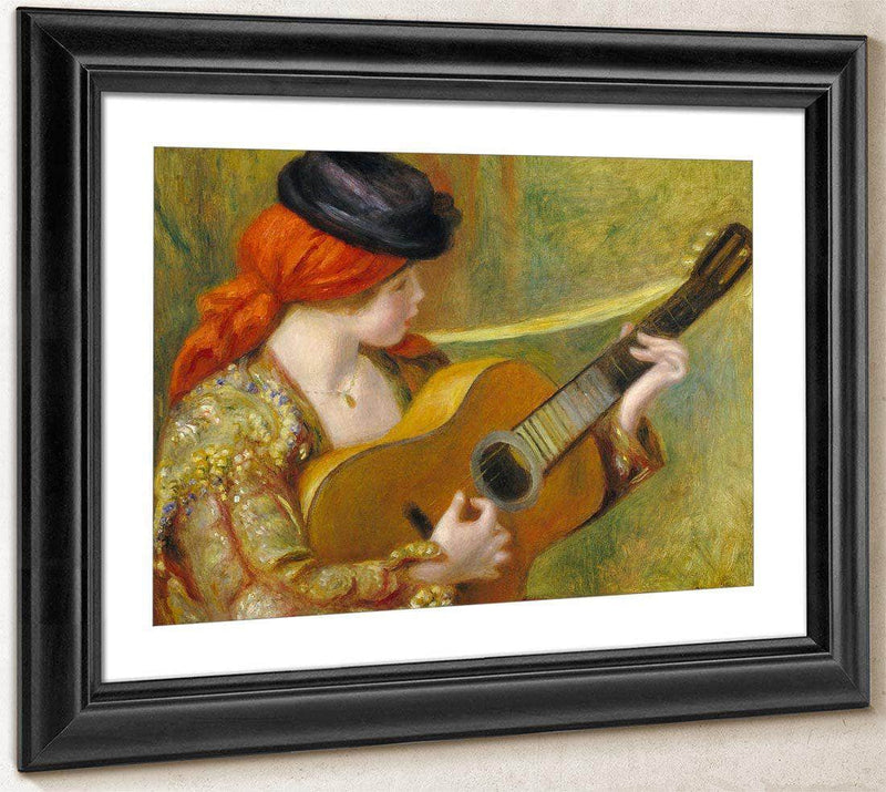 Young Spanish Woman With A Guitar Pierre Auguste Renoir Fine Art Print
