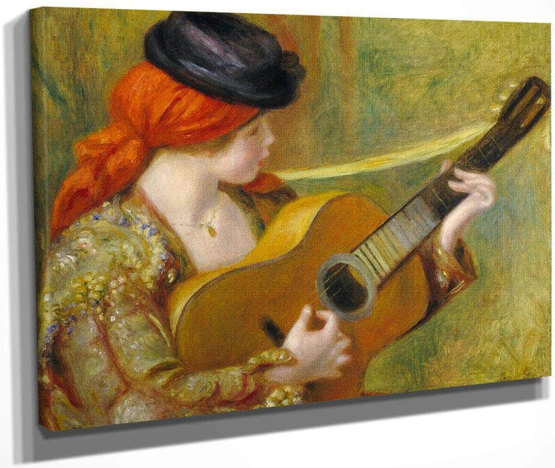 Young Spanish Woman With A Guitar Pierre Auguste Renoir Fine Art Print