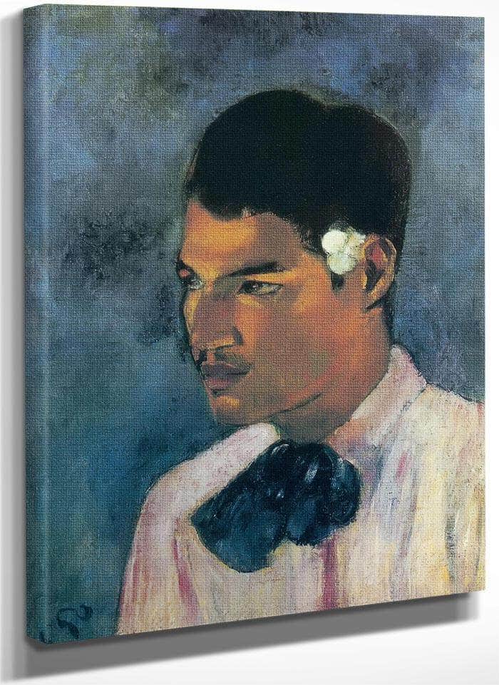 Young Tahitian Man ( Young Man With A Flower) By Paul Gauguin Fine Art Print