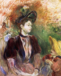 Young Woman And Child Avenue Du Bois 1876 Oil On Canvas 6096X5017Mm Private Collection By Berthe Morisot Fine Art Print