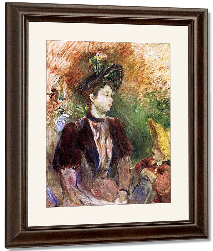 Young Woman And Child Avenue Du Bois 1876 Oil On Canvas 6096X5017Mm Private Collection By Berthe Morisot Fine Art Print