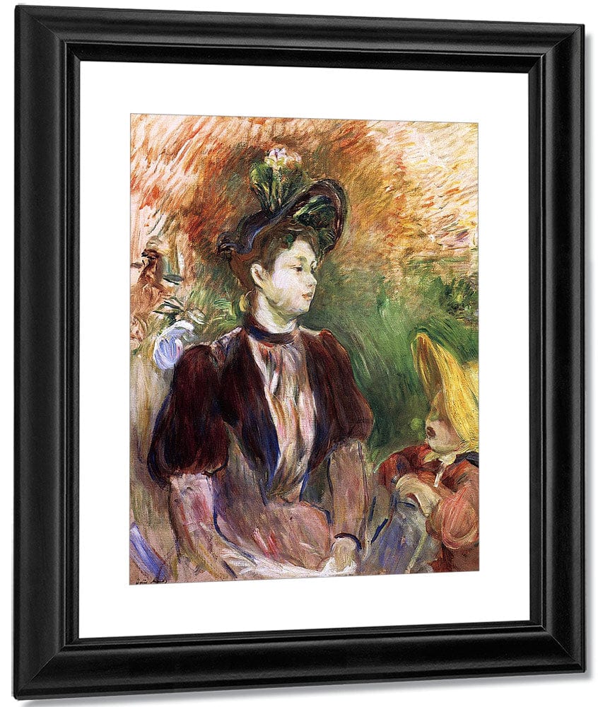 Young Woman And Child Avenue Du Bois 1876 Oil On Canvas 6096X5017Mm Private Collection By Berthe Morisot Fine Art Print