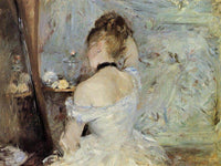 Young Woman At The Mirror 1880 Oil On Canvas 6030X8040Mm Art Institute Of Chicago By Berthe Morisot Fine Art Print
