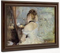 Young Woman At The Mirror 1880 Oil On Canvas 6030X8040Mm Art Institute Of Chicago By Berthe Morisot Fine Art Print