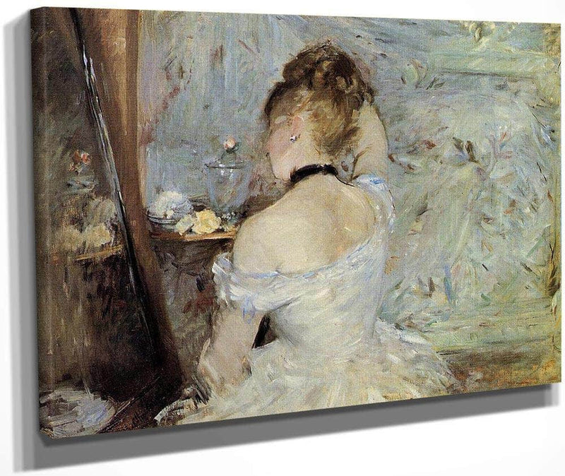 Young Woman At The Mirror 1880 Oil On Canvas 6030X8040Mm Art Institute Of Chicago By Berthe Morisot Fine Art Print