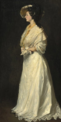 Young Woman In White By Robert Henri Fine Art Print