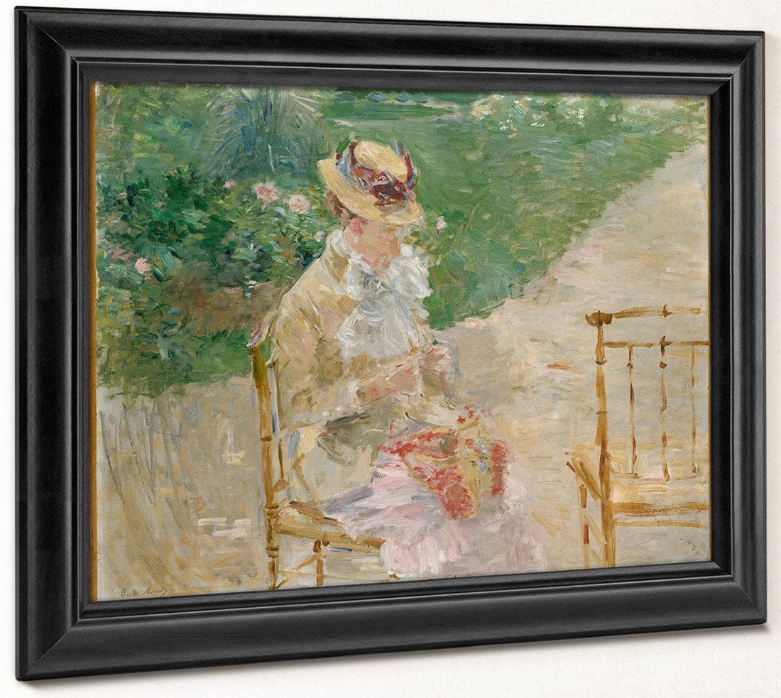 Young Woman Knitting 1883 By Berthe Morisot Fine Art Print