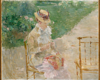 Young Woman Knitting 1883 By Berthe Morisot Fine Art Print