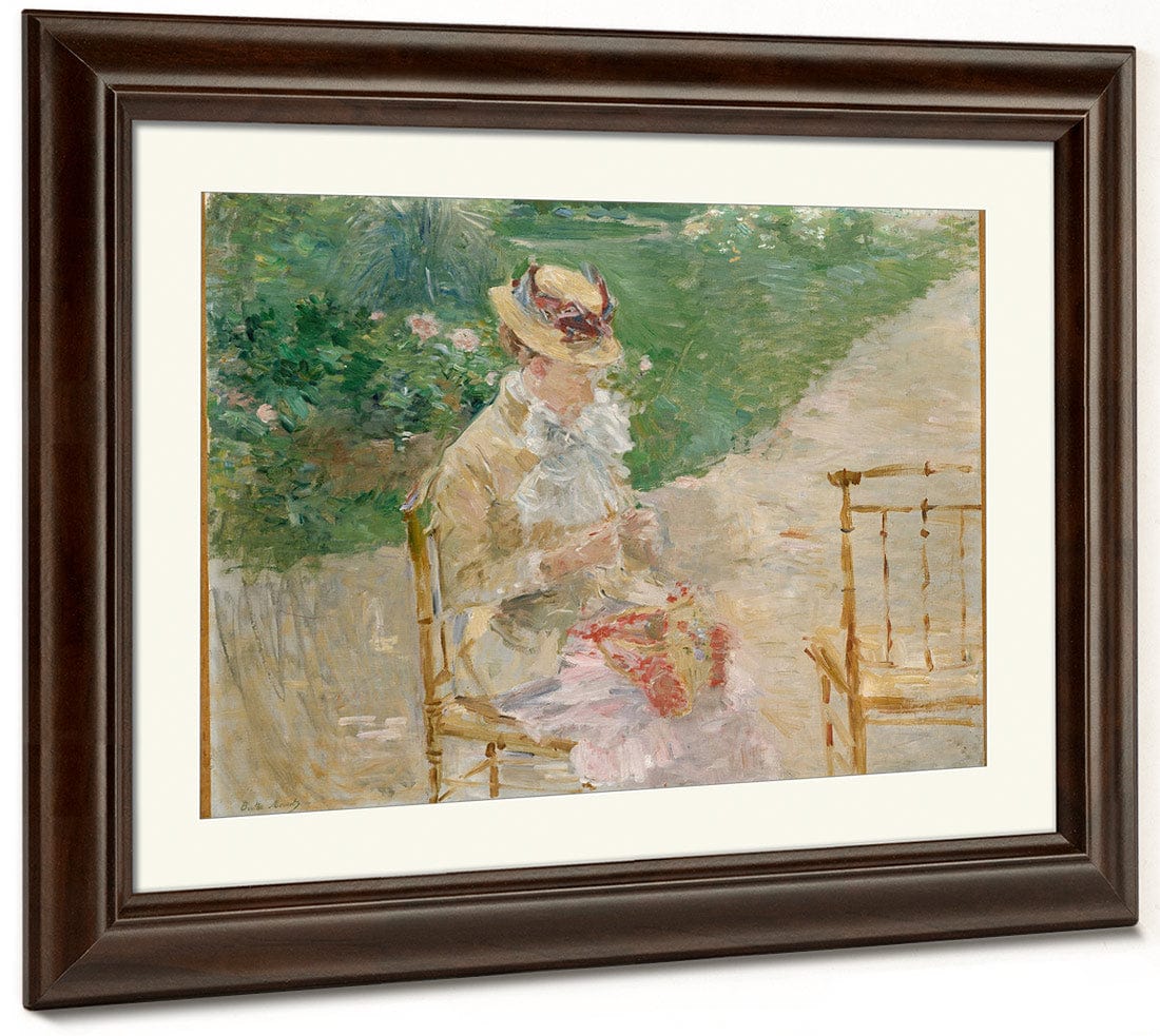 Young Woman Knitting 1883 By Berthe Morisot Fine Art Print