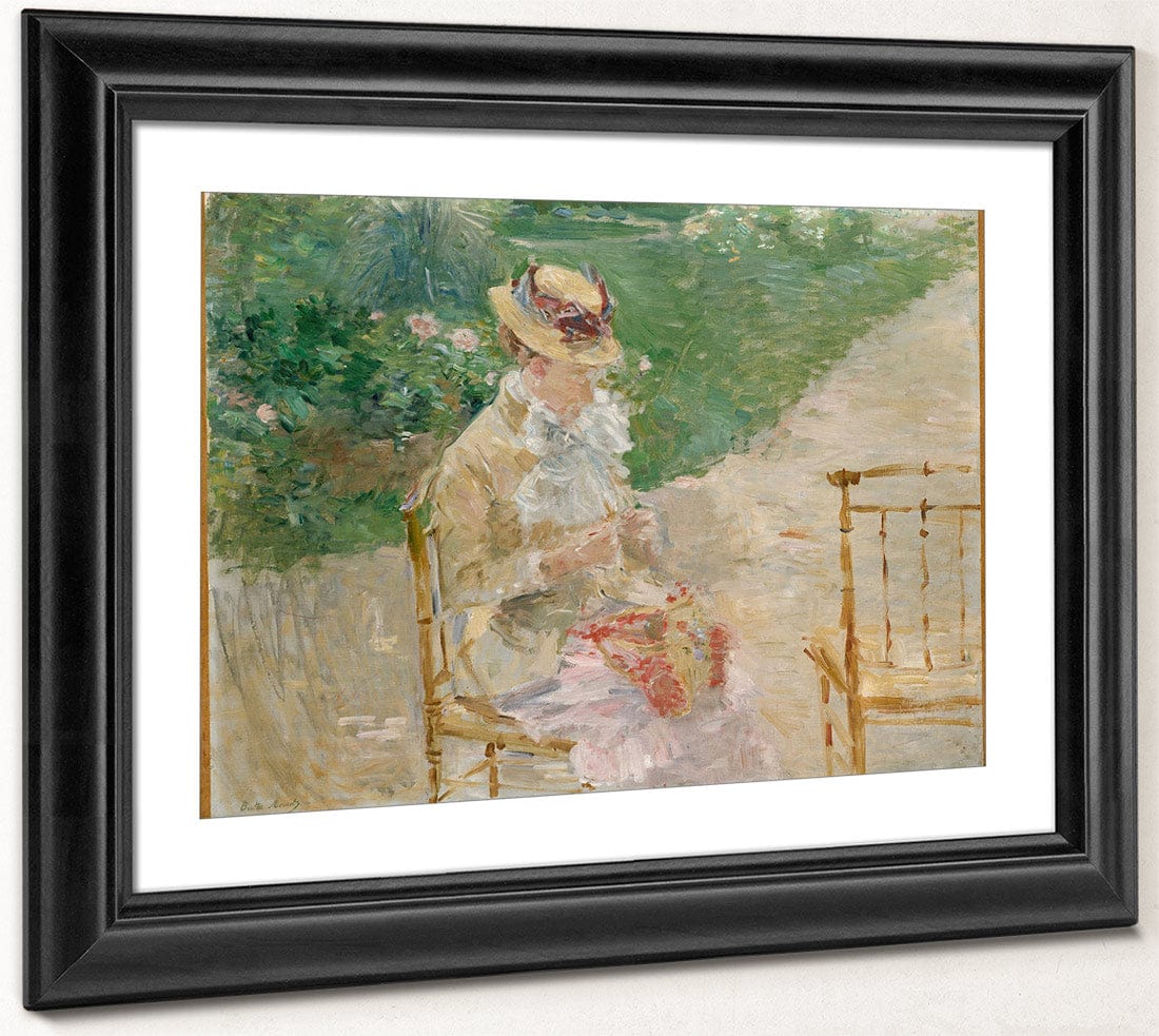Young Woman Knitting 1883 By Berthe Morisot Fine Art Print
