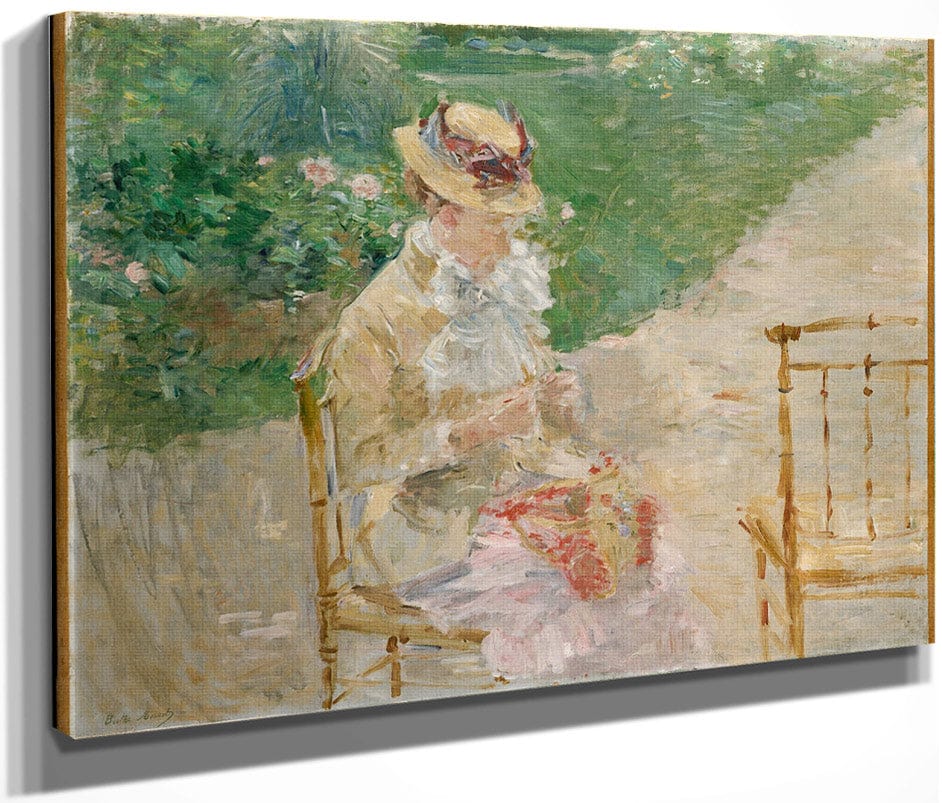 Young Woman Knitting 1883 By Berthe Morisot Fine Art Print