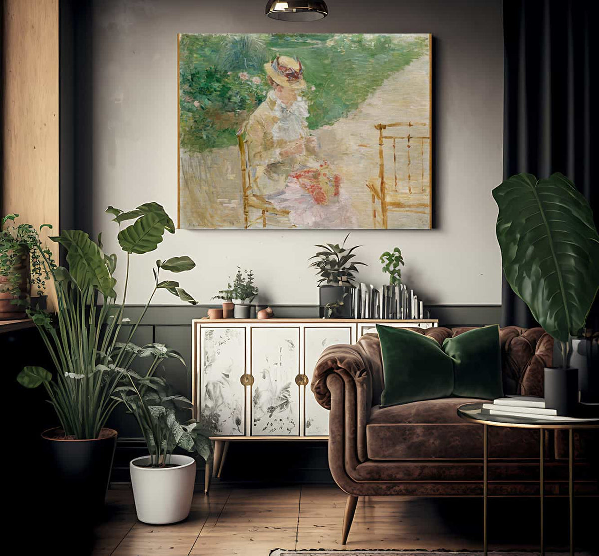 Young Woman Knitting 1883 By Berthe Morisot Fine Art Print