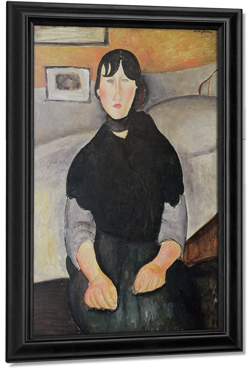 Young Woman Of The People (Oil On Canvas) By Amedeo Modigliani Fine Art Print