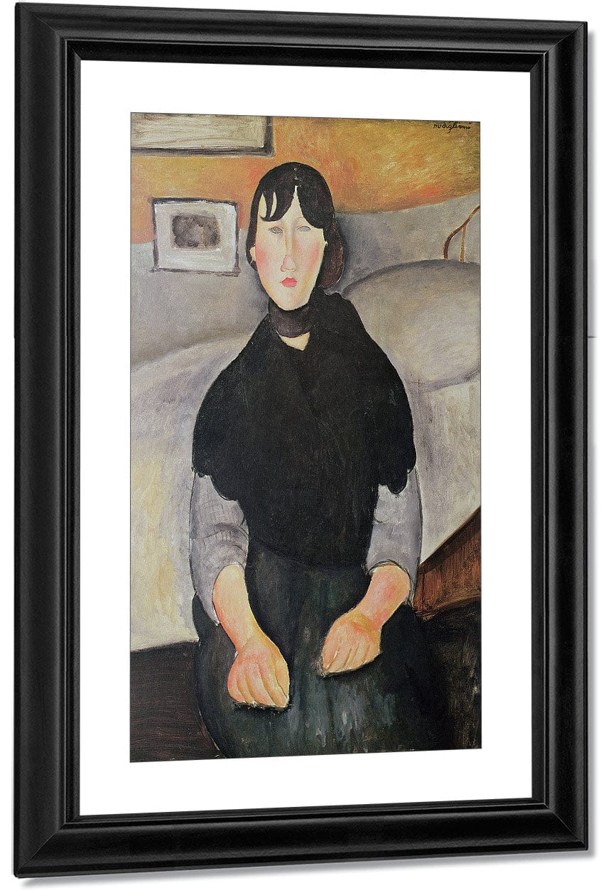 Young Woman Of The People (Oil On Canvas) By Amedeo Modigliani Fine Art Print