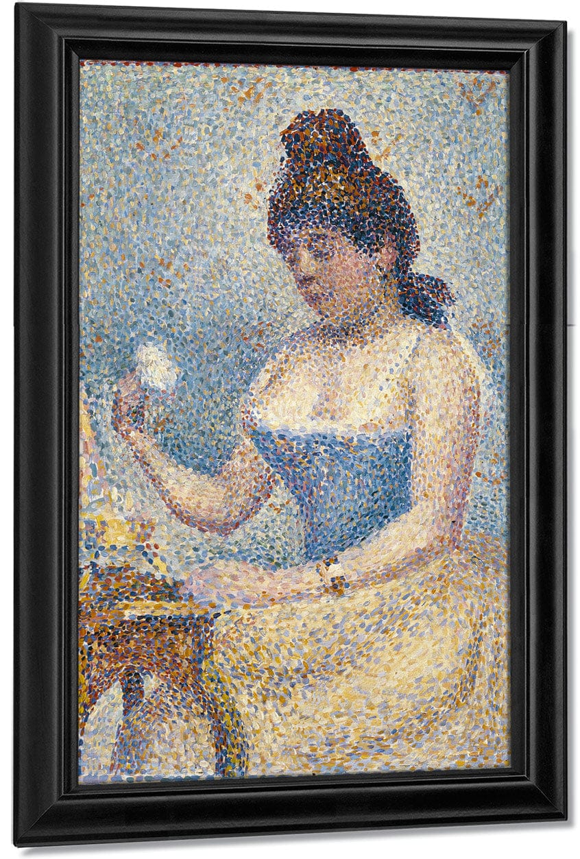 Young Woman Powdering Herself By Georges Pierre Seurat Fine Art Print