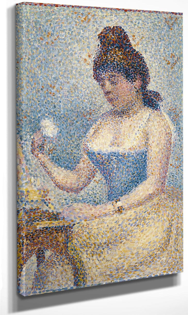 Young Woman Powdering Herself By Georges Pierre Seurat Fine Art Print