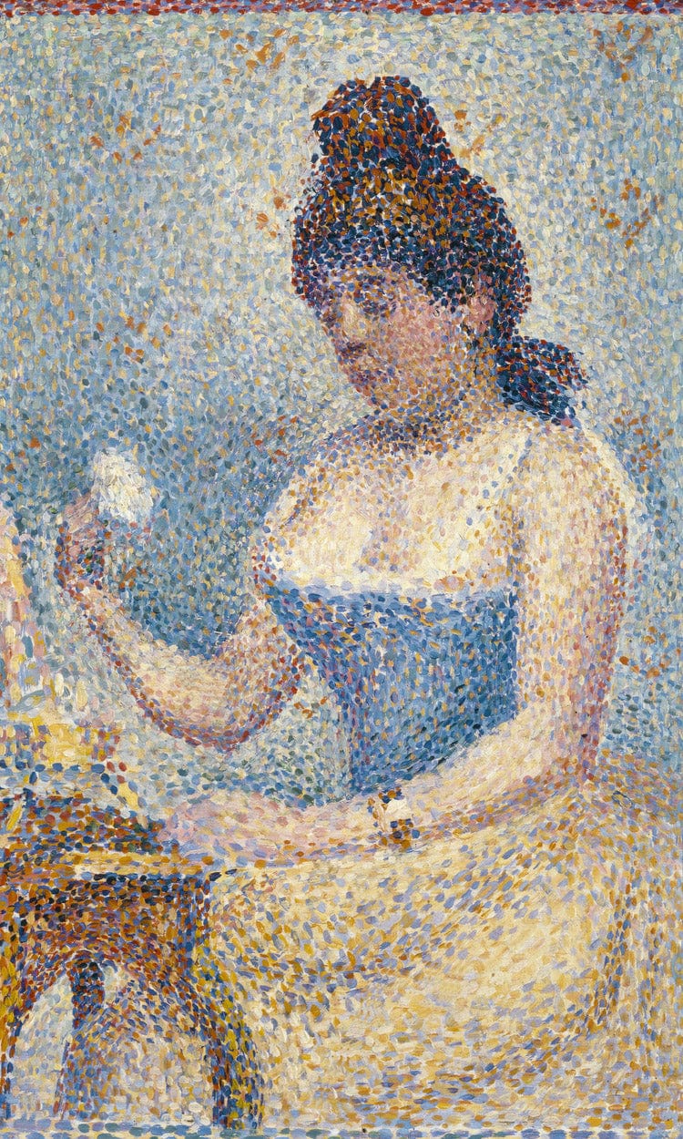 Young Woman Powdering Herself By Georges Pierre Seurat Fine Art Print