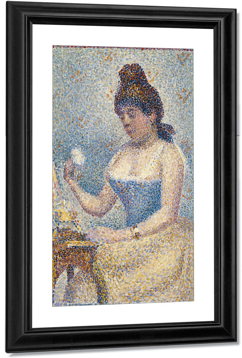 Young Woman Powdering Herself By Georges Pierre Seurat Fine Art Print
