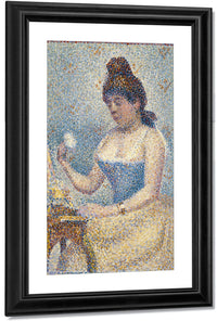 Young Woman Powdering Herself By Georges Pierre Seurat Fine Art Print