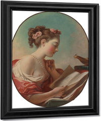 Young Woman Reading By Jean Honore Fragonard Fine Art Print
