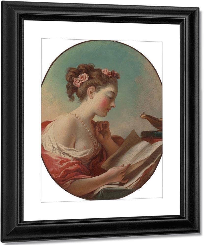 Young Woman Reading By Jean Honore Fragonard Fine Art Print