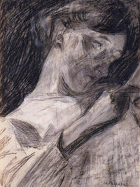 Young Woman Reading   Ines 1909 1910 Charcoal Watercolor Crayon 467X333Mm Met By Umberto Boccioni Fine Art Print