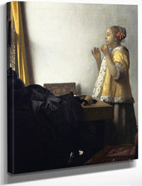 Young Woman With A Pearl Necklace By Johannes Vermeer Fine Art Print