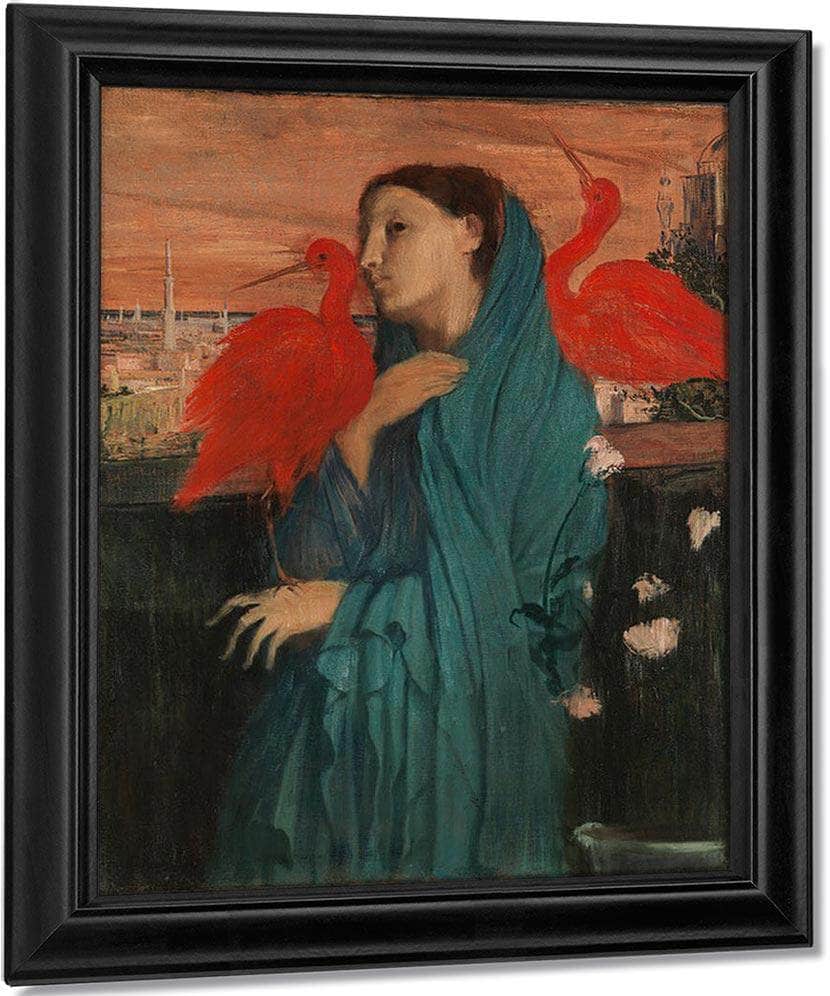 Young Woman With Ibis By Edgar Degas Fine Art Print