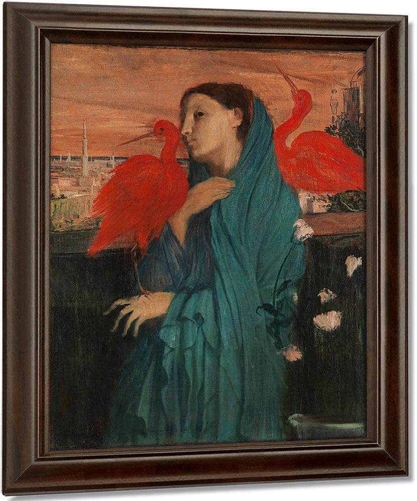 Young Woman With Ibis By Edgar Degas Fine Art Print