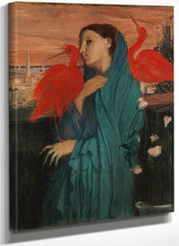 Young Woman With Ibis By Edgar Degas Fine Art Print
